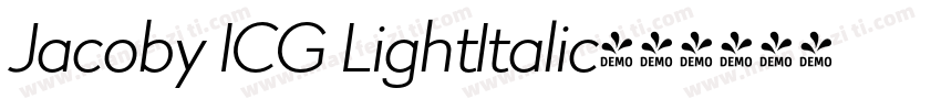 Jacoby ICG LightItalic字体转换